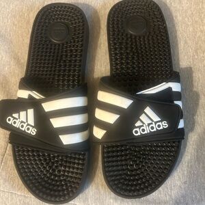 adidas Black and White Men's Slide Sandals